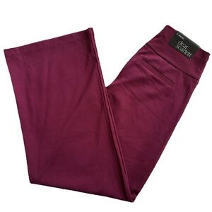 Dear Scarlett Burgundy Wide Flare  Leg Pull-On Women’s Small Pants Wrinkle Free